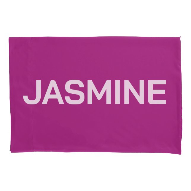 SIMPLE STYLISH MODERN CUSTOMIZED NAME MONOGRAM PILLOWCASE (Front)