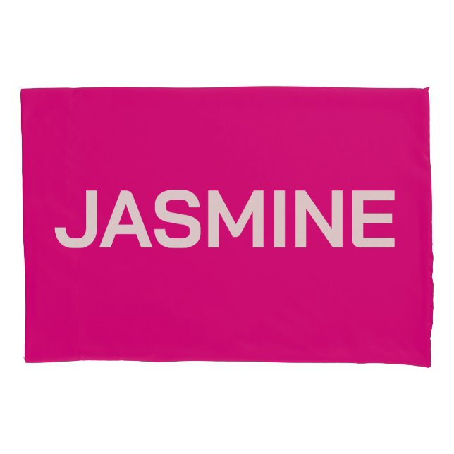 SIMPLE STYLISH MODERN CUSTOMIZED NAME MONOGRAM PILLOWCASE (Front)
