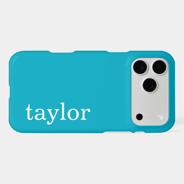 SIMPLE STYLISH MODERN CUSTOMIZED NAME OCEAN BLUE (Back Horizontal)