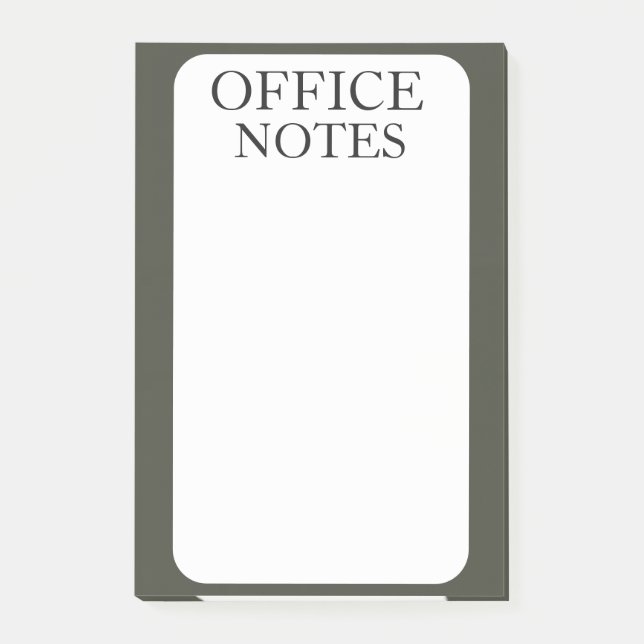 SIMPLE STYLISH MODERN CUSTOMIZED OFFICE  POST-IT NOTES (Front)