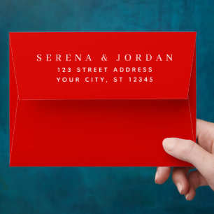 SIMPLE STYLISH MODERN CUSTOMIZED WEDDING RED ENVELOPE