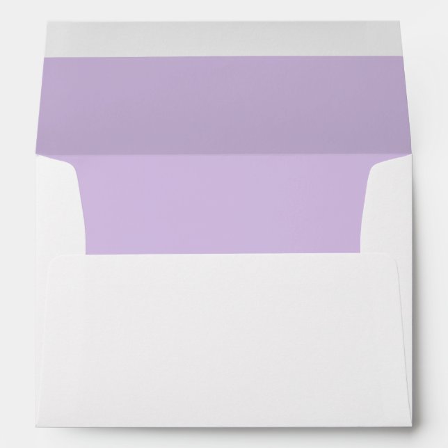 SIMPLE STYLISH MODERN LAVENDER RETURN ADDRESS   ENVELOPE (Back (Bottom))