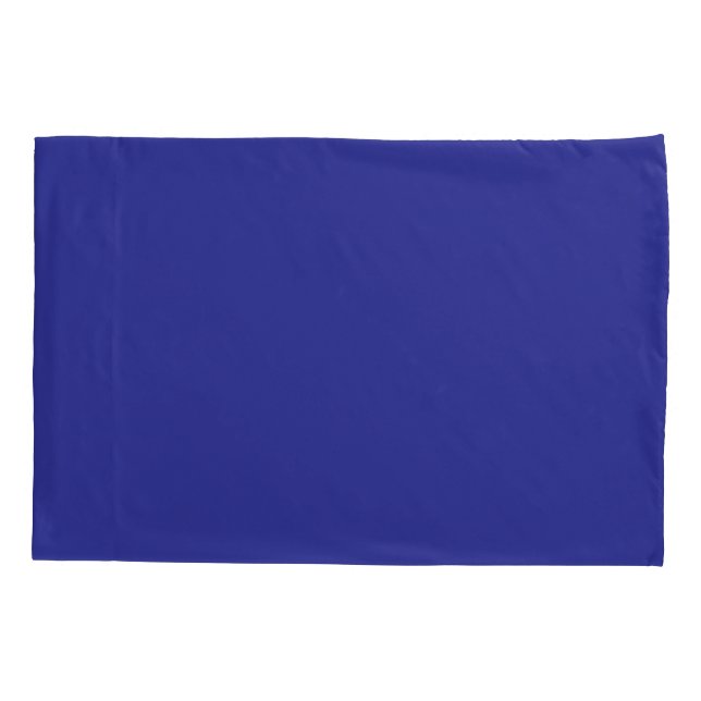 SIMPLE STYLISH MODERN MINIMAL CLASSIC DARK BLUE PILLOWCASE (Back)