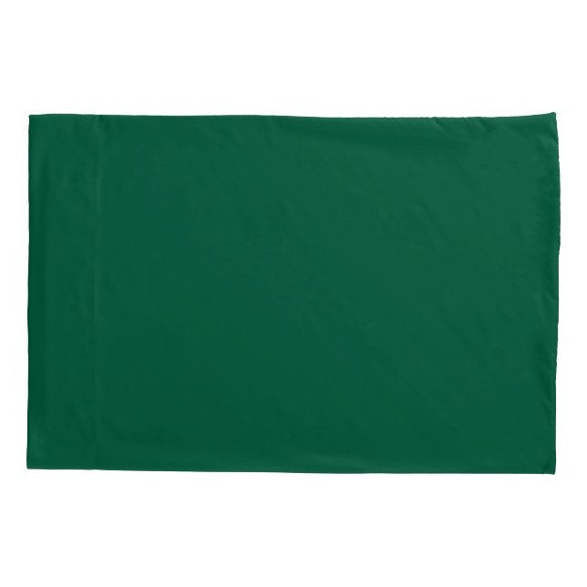 SIMPLE STYLISH MODERN MINIMAL CLASSIC DARK GREEN PILLOWCASE (Back)