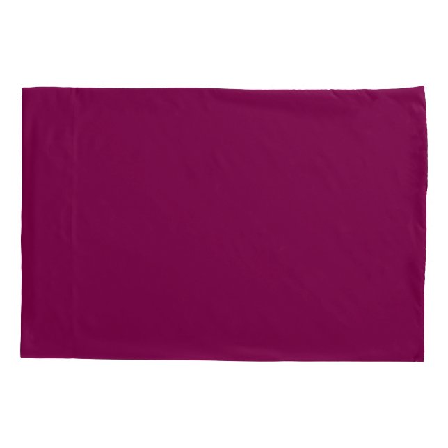 SIMPLE STYLISH MODERN MINIMAL CLASSIC WINE COLOUR PILLOWCASE (Back)