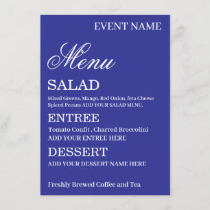 Simple Stylish Modern Minimalist Script Event Menu