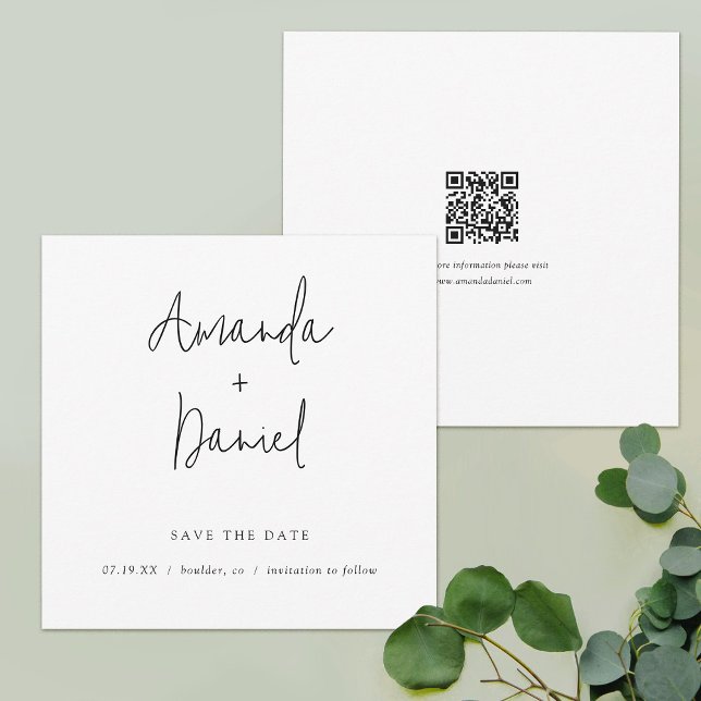 Simple Stylish Modern Minimalist Wedding  Save The Date (Creator Uploaded)