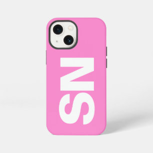 Simple Stylish Modern Name Minimal light Pink iPhone 13 Mini Case
