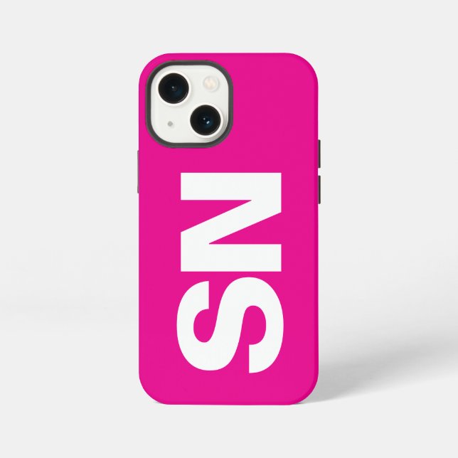 Simple Stylish Modern Name Minimal Pink Colour  iPhone Case (Back)