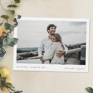 Simple Stylish Modern Photo Wedding  Save The Date