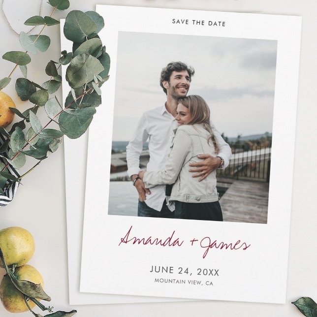 Simple Stylish Modern Photo Wedding Save the Date (Creator Uploaded)