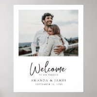 Simple Stylish Modern Photo Wedding Welcome
