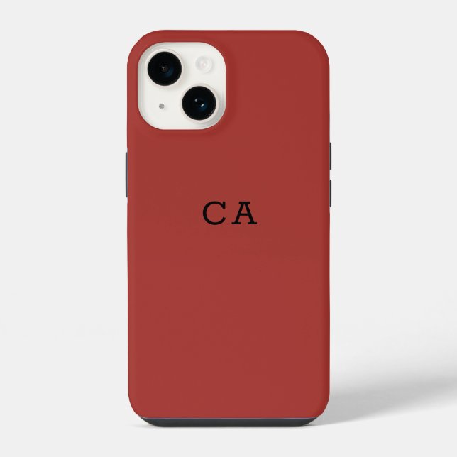 Simple Stylish Monogram iPhone Case (Back)