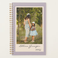 Simple Stylish Muted Lilac Personalised Photo 2025