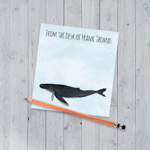 Simple Stylish Nature Whale Ocean Sea Life Notepad