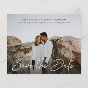 Simple Stylish Pen Script Budget Save the Date