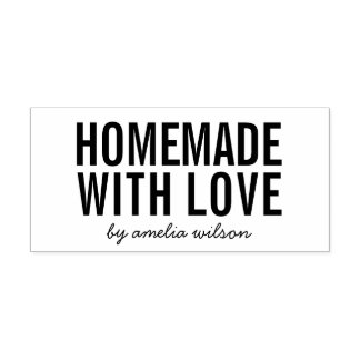 Simple Stylish Personalize Homemade with Love Self-inking Stamp