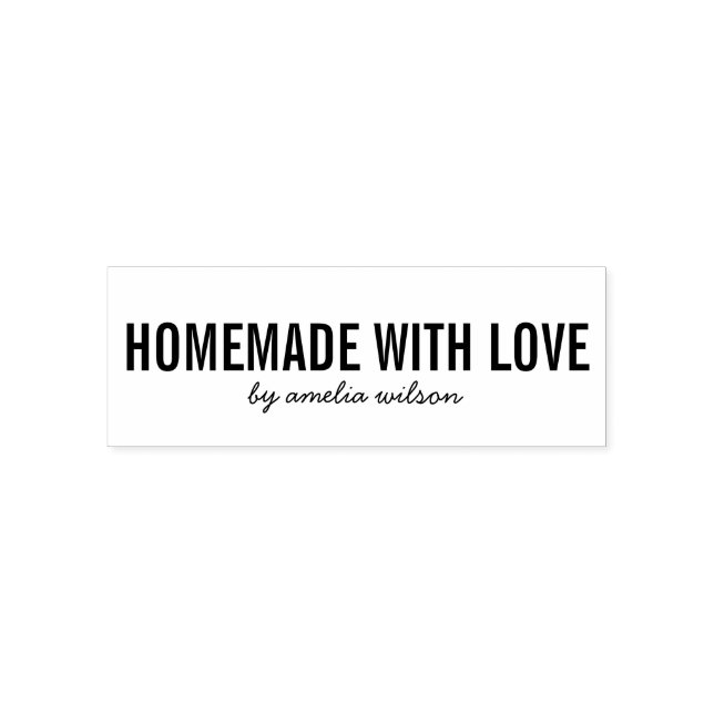 Simple Stylish Personalize Homemade with Love Self-inking Stamp (Design)