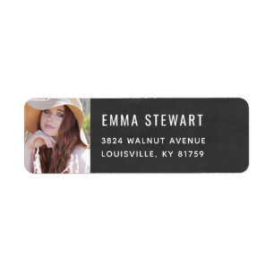 Simple Stylish Photo Graduation Custom Template Return Address Label