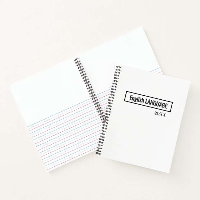 Simple stylish  School Subject Notebook (Inside)
