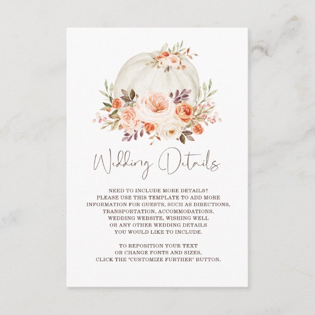 Simple Stylish Watercolor Sunflower Garden Details Enclosure Card (Front)