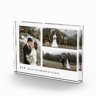 Simple Stylish Wedding Memory Keepsake Photo Block
