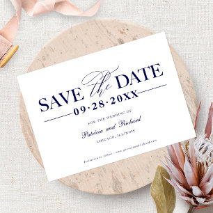 Simple Stylish Wedding Save The  Date Non Photo Invitation