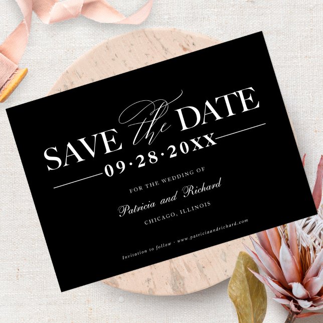 Simple Stylish Wedding Save The  Date Non Photo Invitation (Creator Uploaded)
