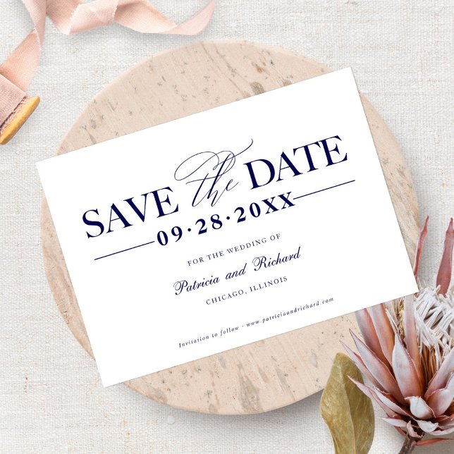 Simple Stylish Wedding Save The  Date Non Photo Invitation (Creator Uploaded)