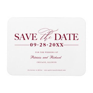 Simple Stylish Wedding Save The Date Non Photo Magnet