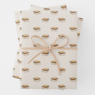 Simple Summer Classic Campfire Smores Wrapping Paper Sheet