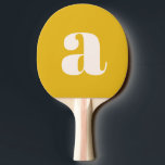 Simple Summer Yellow Bold Retro Monogram Initial Ping Pong Paddle<br><div class="desc">Simple Summer Yellow Bold Retro Monogram Initial Ping Pong Paddle</div>