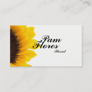 Simple Sunflower Business Cards