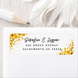Simple Sunflower Return Address Label