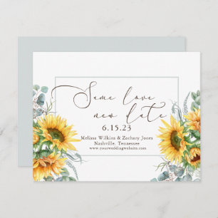 Simple Sunflower Same Love New Date Save The Date