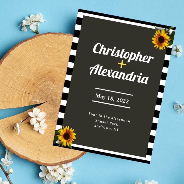 Simple Sunflower Wedding Invitation (Creator Uploaded)