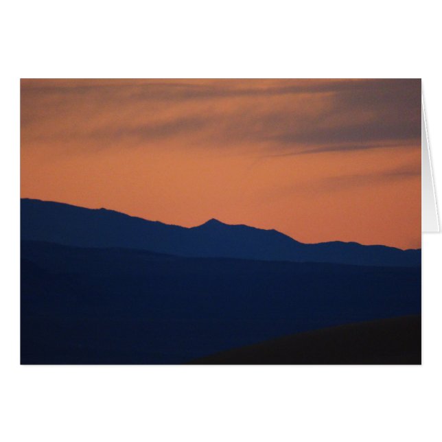 Simple Sunset,  Blank Minimalist Greeting Card (Front Horizontal)