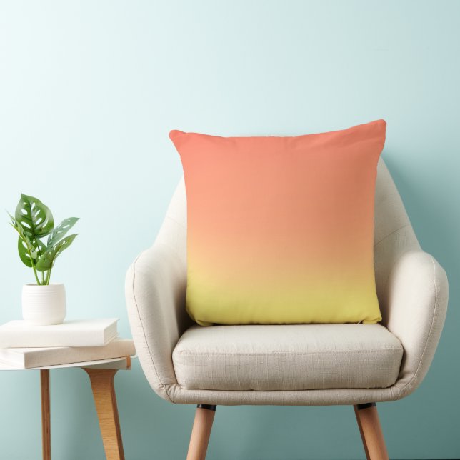 Simple Sunset Ombre Effect yellow & orange Cushion (Chair)