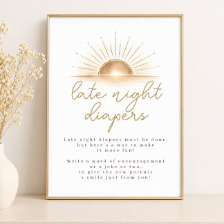 Simple Sunshine Baby Shower Game Don't Say Baby Poster