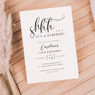 Simple Surprise Birthday Party Invitation