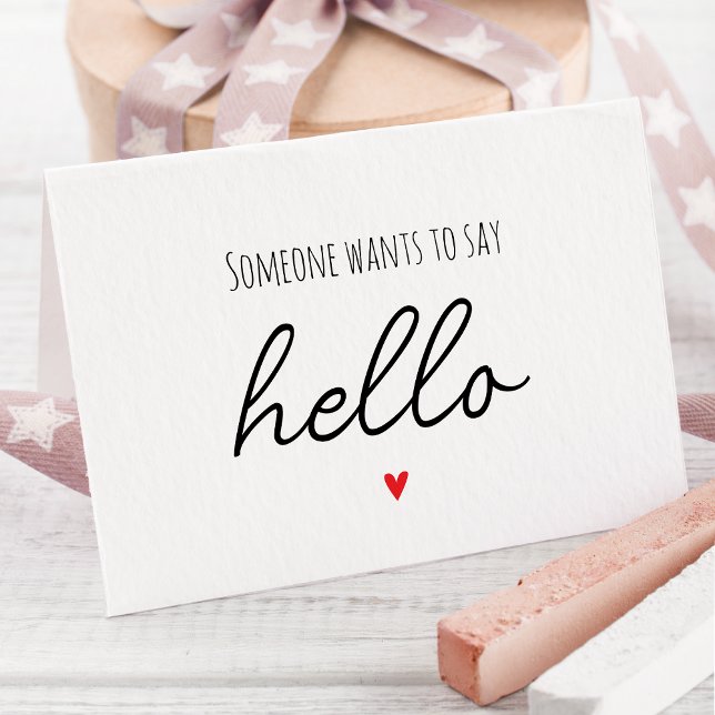 Simple Surprise Reveal Pregnancy Announcement Card (Creator Uploaded)