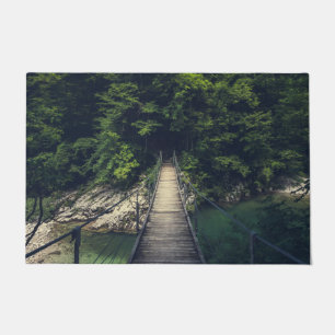 Simple suspension bridge over river Idrijca, Slove Doormat