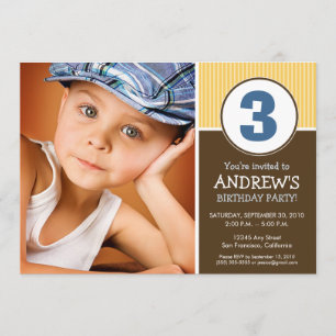 Simple & Sweet Chocolate/Lemon Birthday Invite