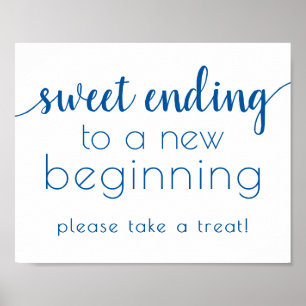 Simple Sweet Ending New Beginning   French Blue Poster