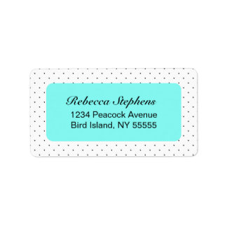 Simple Sweet Polka Dot- Blue and Black Label