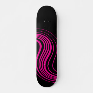 Simple Swirl in Magenta and Black Skateboard