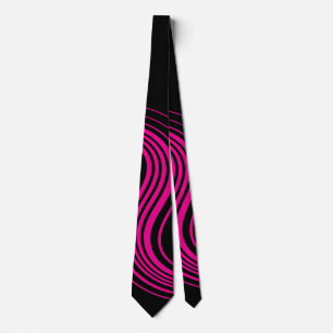 Simple Swirl in Magenta and Black Tie