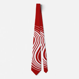 Simple Swirl in Red and White Tie