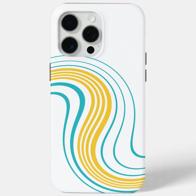 Simple Swirl - Turquoise and Yellow Case-Mate iPhone Case (Back)
