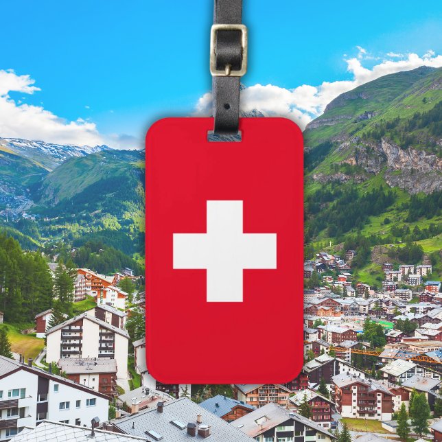  Simple Swiss Flag Red Luggage Tag (Simple Swiss Flag Red Luggage Tag
)